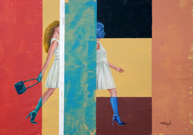 Pittura intitolato "Walk-Through. Obsta…" da Trayko Popov, Opera d'arte originale, Acrilico