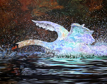 "Swan | Flight | Wak…" başlıklı Tablo Trayko Popov tarafından, Orijinal sanat, Akrilik
