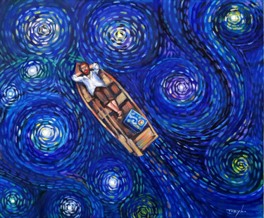 Peinture intitulée "Journey" par Trayko Popov, Œuvre d'art originale, Acrylique Monté sur Châssis en bois