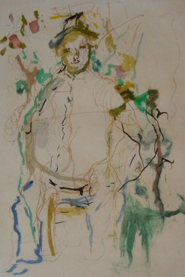 Painting titled "Omaggio a Melissa" by Ernesto Treccani, Original Artwork