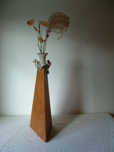 Sculpture titled "Tall Vase #1" by David Tremaine, Original Artwork, Wood