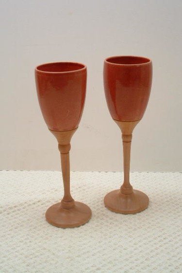 Sculpture titled "Pair of Chalices #86" by David Tremaine, Original Artwork