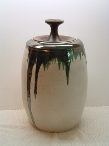 Sculpture titled "Large Covered Pot" by David Tremaine, Original Artwork