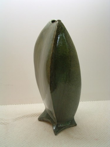 Sculpture titled "Tall Weed Pot" by David Tremaine, Original Artwork, Ceramics
