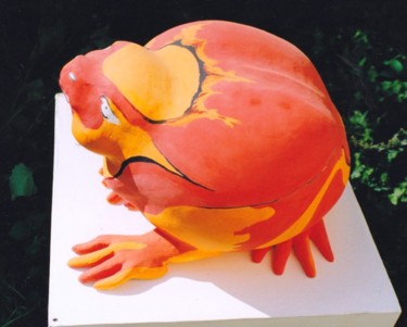 Escultura titulada "лягушка" por Gleb Trenin, Obra de arte original, Papel