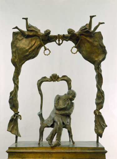 Sculptuur getiteld "театр" door Inga Savranskaia, Origineel Kunstwerk, Gietwerk