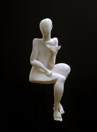 Escultura titulada "девочка с арбузом" por Inga Savranskaia, Obra de arte original