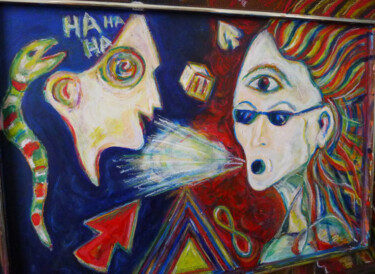 Painting titled "Ha- Ha" by Trés X, Original Artwork, Acrylic