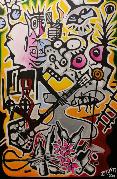 Картина под названием "toxicomane" - Bjoern Treuter, Подлинное произведение искусства, Акрил