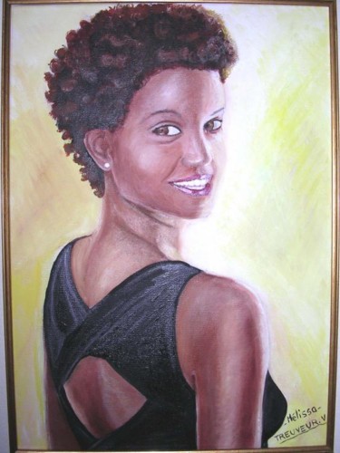 Painting titled "Mélissa" by Véronique Treuveur, Original Artwork