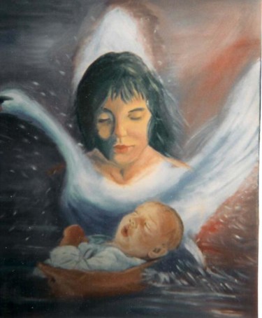Peinture intitulée "La maternité" par Véronique Treuveur, Œuvre d'art originale