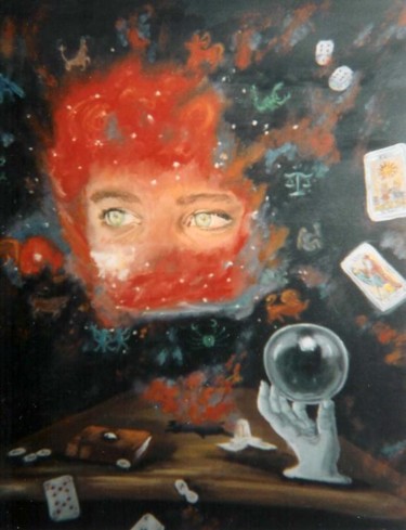 Painting titled "Voyance" by Véronique Treuveur, Original Artwork