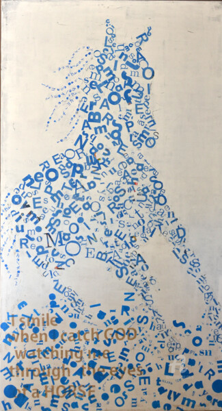 绘画 标题为“letter horse” 由Tribu, 原创艺术品, 丙烯