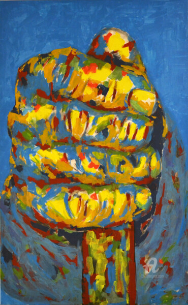 Malerei mit dem Titel "color hands" von Tribu, Original-Kunstwerk