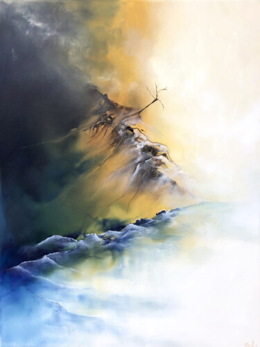 Schilderij getiteld "La terre, l'eau, l'…" door Jacques Trichet, Origineel Kunstwerk, Olie