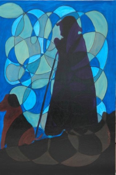 Peinture intitulée "Pastor" par Trigueiro, Œuvre d'art originale