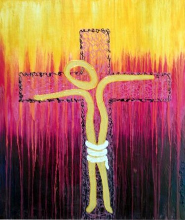 Peinture intitulée "Cristo 1" par Trigueiro, Œuvre d'art originale