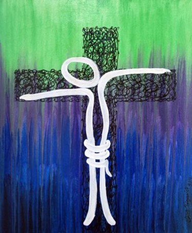 Peinture intitulée "Cristo 2" par Trigueiro, Œuvre d'art originale