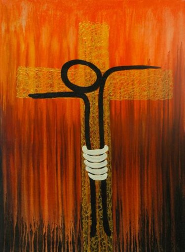 Peinture intitulée "Cristo 3" par Trigueiro, Œuvre d'art originale