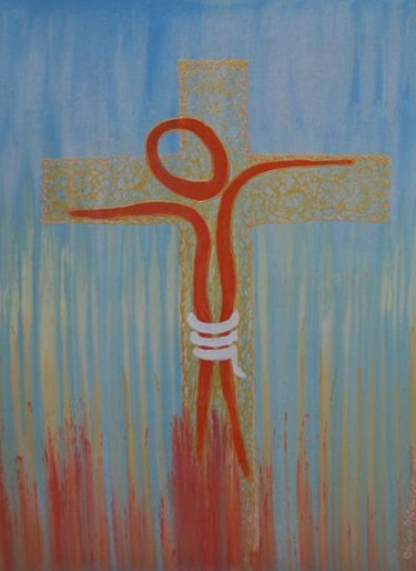 Peinture intitulée "Cristo 4" par Trigueiro, Œuvre d'art originale