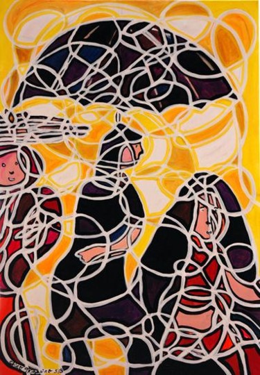 Pintura intitulada "Mulheres da Serra" por Trigueiro, Obras de arte originais