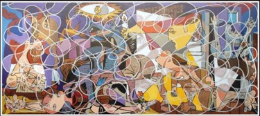 Pintura intitulada "Tributo a Guernica" por Trigueiro, Obras de arte originais