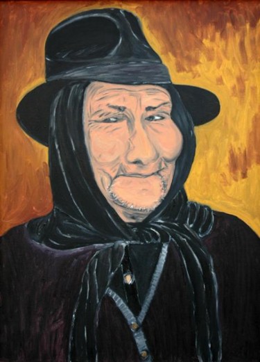 Painting titled "Tia Quitéria" by Trigueiro, Original Artwork