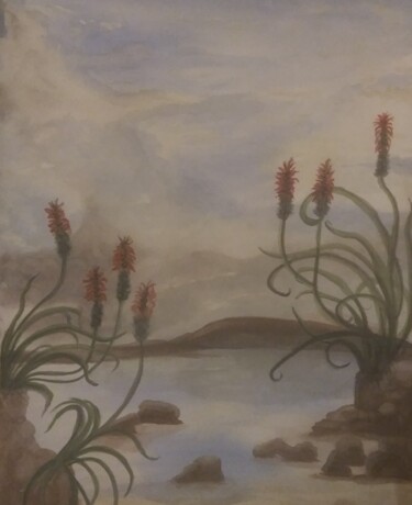 Peinture intitulée "West of Cannery Row" par Trina Cameron, Œuvre d'art originale, Aquarelle