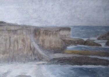 Pintura intitulada "Montana De Oro" por Trina Cameron, Obras de arte originais, Aquarela