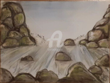 Desenho intitulada "Avant la chute" por Tristan Ligen, Obras de arte originais, Pastel