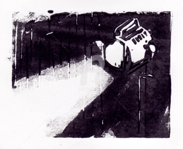 Gravures & estampes intitulée "Projecteur de scène" par Tristan Ligen, Œuvre d'art originale