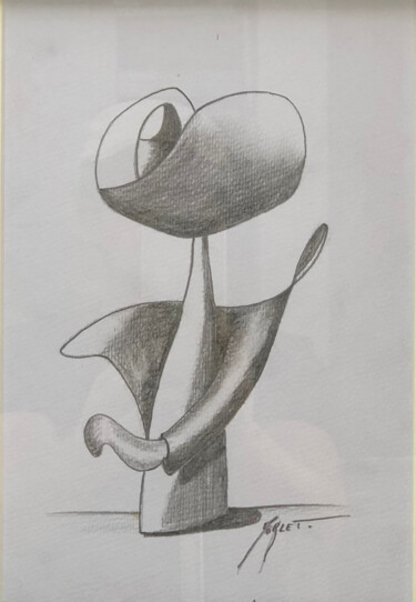 Dessin intitulée "La femme fleur" par Tristan Morlet, Œuvre d'art originale, Graphite