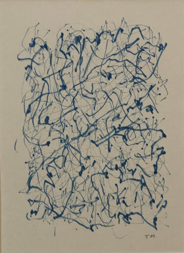 Drawing titled "Composition entrela…" by Tristan Morlet, Original Artwork, Marker