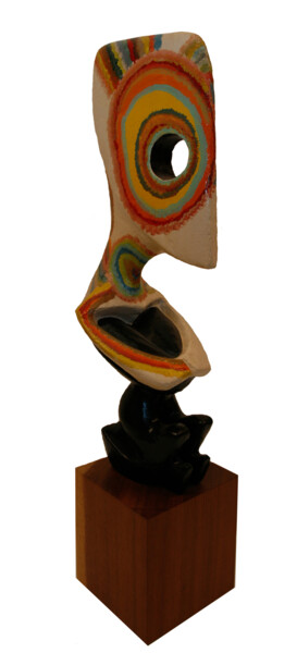 Skulptur mit dem Titel "Le veilleur" von Tristan Morlet, Original-Kunstwerk, Porenbeton