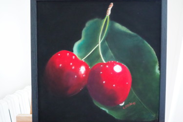 Painting titled "Cerises" by Elisabeth Feixes-Troin, Original Artwork