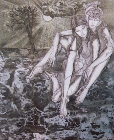 Printmaking titled "Amazons" by Katerina Evgenieva, Original Artwork