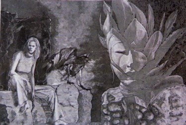 Printmaking titled "Melanholy 4" by Katerina Evgenieva, Original Artwork