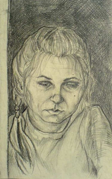 Zeichnungen mit dem Titel "MySelf Portrete" von Katerina Evgenieva, Original-Kunstwerk