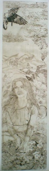 Incisioni, stampe intitolato "MySelf Portrete" da Katerina Evgenieva, Opera d'arte originale