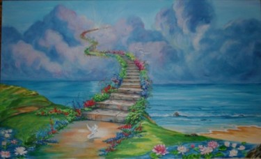 Painting titled "way to heaven" by Katerina Evgenieva, Original Artwork