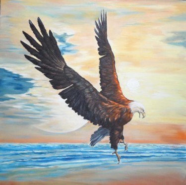 Pittura intitolato "Eagle" da Katerina Evgenieva, Opera d'arte originale