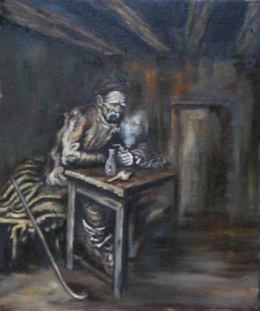 Painting titled "Old man" by Katerina Evgenieva, Original Artwork