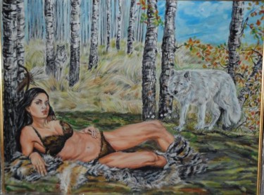 Painting titled "Women wild" by Katerina Evgenieva, Original Artwork