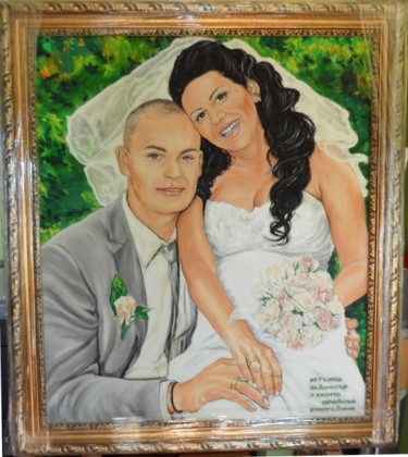 Peinture intitulée "Wedding portrete" par Katerina Evgenieva, Œuvre d'art originale
