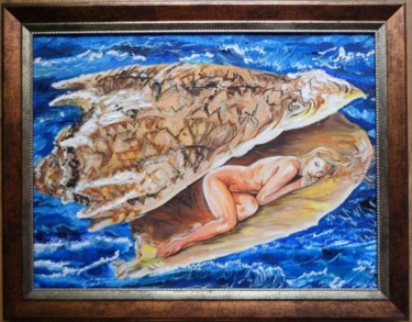 Peinture intitulée "In to the shell" par Katerina Evgenieva, Œuvre d'art originale