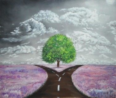 Painting titled "roadway" by Katerina Evgenieva, Original Artwork