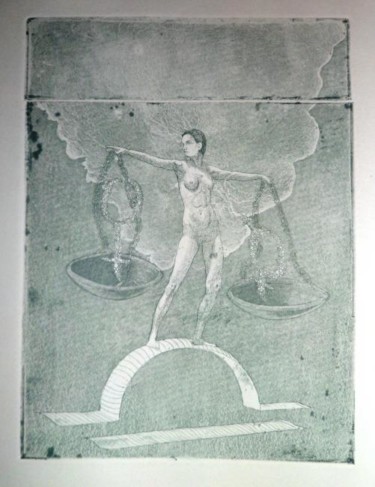 Printmaking titled "Libra" by Katerina Evgenieva, Original Artwork