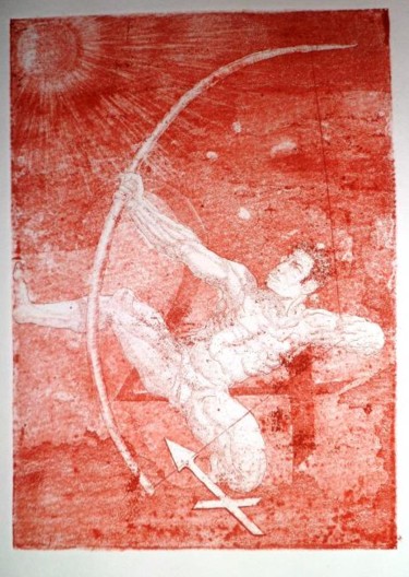 Incisioni, stampe intitolato "Sagittarius" da Katerina Evgenieva, Opera d'arte originale