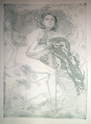Incisioni, stampe intitolato "Aqarius" da Katerina Evgenieva, Opera d'arte originale
