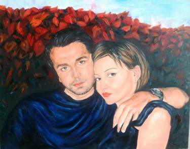 Peinture intitulée "Couple" par Katerina Evgenieva, Œuvre d'art originale, Huile